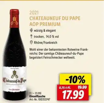 Lidl 2021 châteauneuf du pape aop premium Angebot
