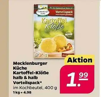 NETTO Mecklenburger küche kartoffel-klöße halb & halb vorteilspack Angebot