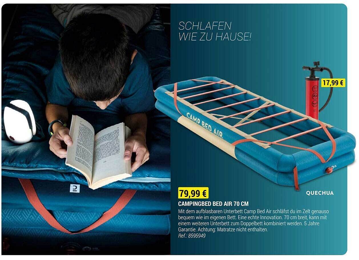 Quechua campingbed bed air 70 cm Angebot bei Decathlon