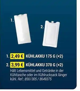 Decathlon Kühlakku 175 g oder 370 g Angebot