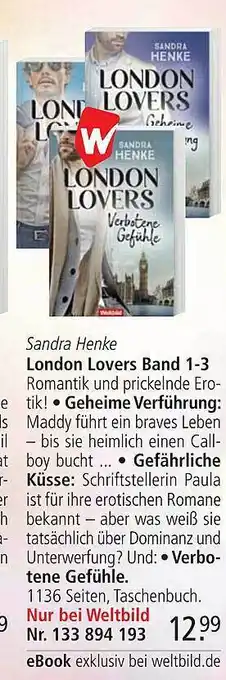 Weltbild Sandra henke london lovers band 1-3 Angebot