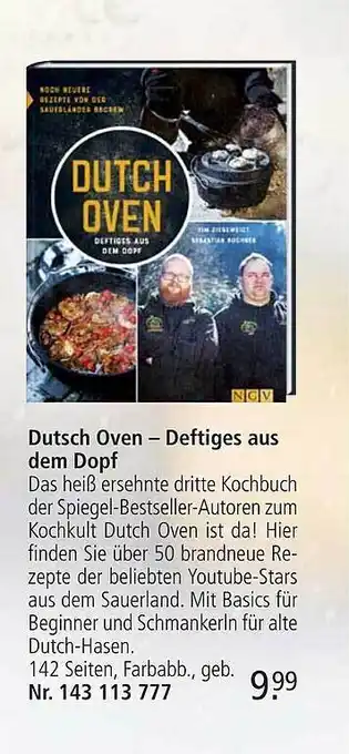 Weltbild Dutsch oven - deftiges aus dem dopf Angebot