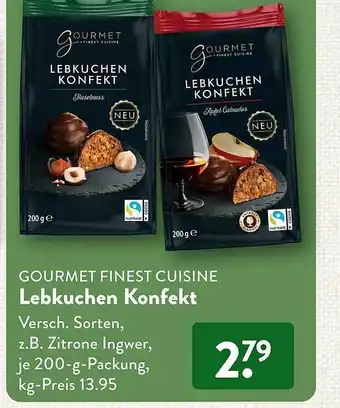 Aldi Süd Gourmet finest cuisine lebkuchen konfekt Angebot