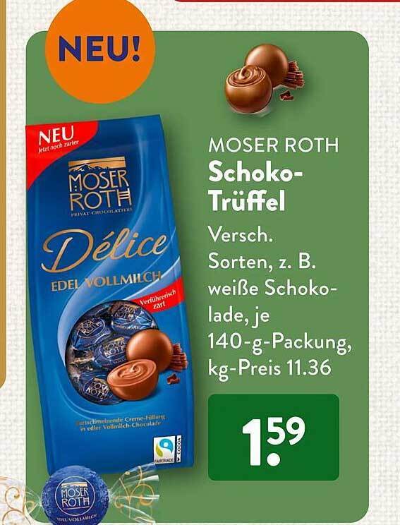 Moser roth schokotrüffel Angebot bei Aldi Süd