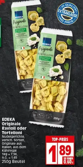 Elli Markt Edeka Originale Ravioli oder Tortelloni 250 g Beutel Angebot