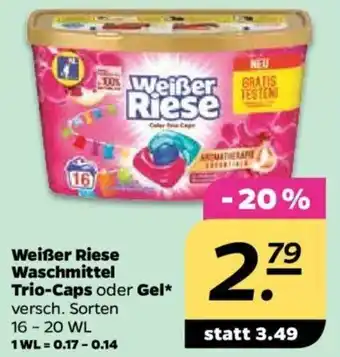 NETTO Weißer Riese Waschmittel Trio Caps oder Gel Angebot