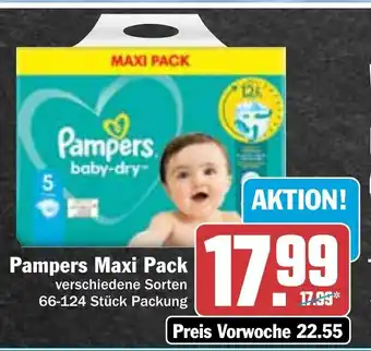 Hit Pampers Maxi Pack 66-124st Angebot