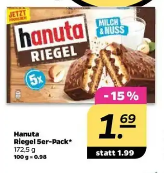 NETTO Hanuta Riegel 5er Pack 172,5g Angebot