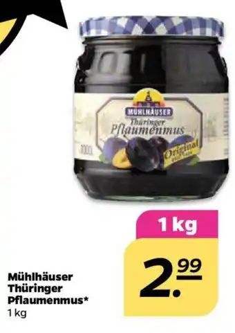 NETTO Mühlhäuser Thüringer Pflaumenmus 1kg Angebot