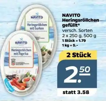 NETTO Navito Heringsröllchen gefüllt 2x250g Angebot