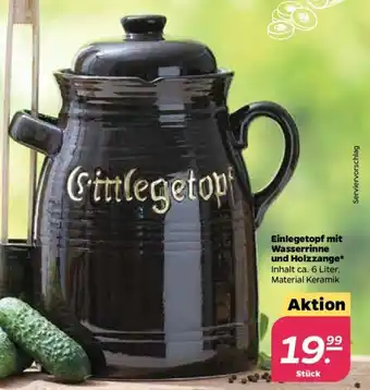 NETTO Einlegetopf mit Wasserrinne und Holzzange Angebot