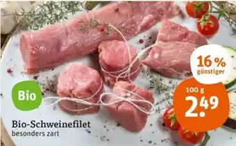 tegut Bio Schweinefilet 100g Angebot