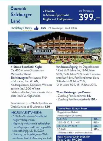 ALDI Nord Reisen Salzburger land Angebot
