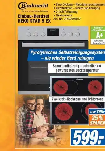 Expert Technomarkt Bauknecht Einbauherdset Heko Star 5 EX Angebot