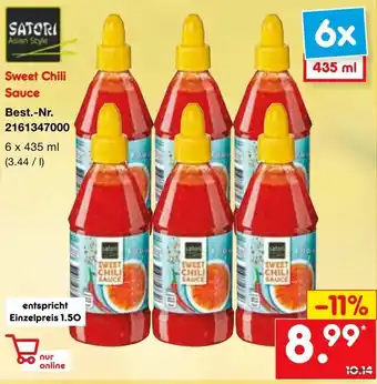 Netto Marken-Discount Satori Asian Style Sweet Chili Sauce 6x435ml Angebot