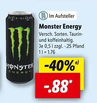 Lidl Monster energydrink Angebot