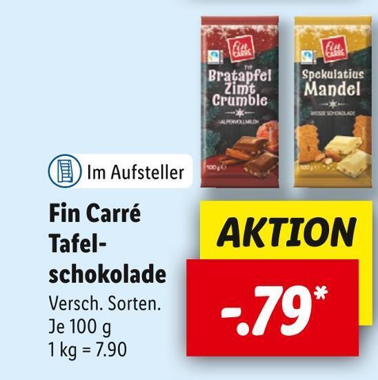 Fin carré tafelschokolade Angebot bei Lidl