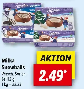 Lidl Milka schoko-kugel snowballs Angebot