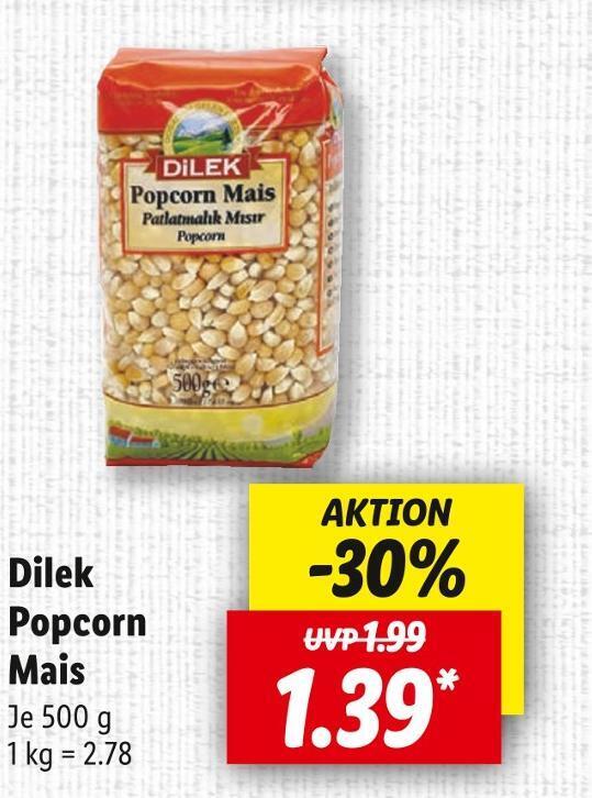 Dilek popcorn mais Angebot bei Lidl