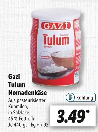 Lidl Gazi tulum nomadenkäse Angebot