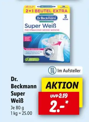 Lidl Dr. beckmann super weiß Angebot