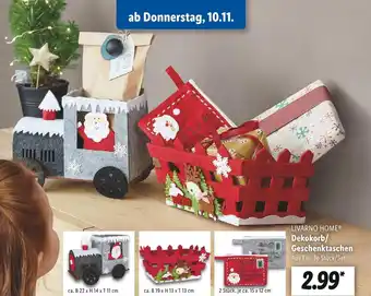 Lidl Livarno home dekokorb/ geschenktaschen Angebot