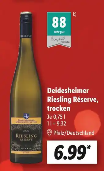 Lidl Deidesheimer riesling réserve weißwein Angebot