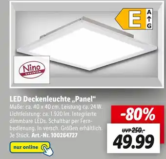 Lidl Nino leuchten led deckenleuchte „panel“ Angebot