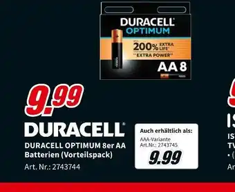 MediaMarkt Duracell batterien (vorteilspack) Angebot