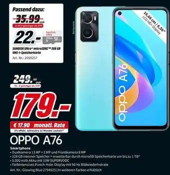 MediaMarkt Oppo a76 smartphone Angebot