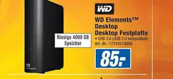 Expert Technomarkt WD Elements Desktop Festplatte Angebot