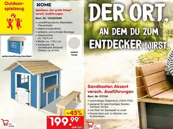 Netto Marken-Discount Home Deluxe Spielhaus ,,Der große Palast", versch. Ausführungen oder Sandkasten Aksent versch. Auführungen Angebot