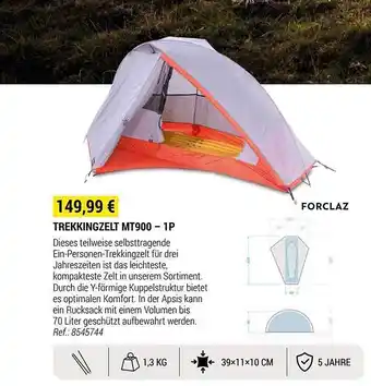 Decathlon Forclaz trekkingzelt mt900 - 1p Angebot