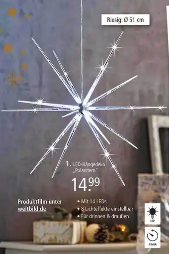 Weltbild Led-hängedeko polarstern Angebot