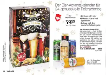 Weltbild Bier-adventskalender Angebot