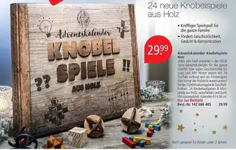 Weltbild Adventskalender knobelspiele holz Angebot