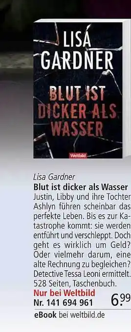 Weltbild Lisa gardner blut ist dicker als wasser Angebot