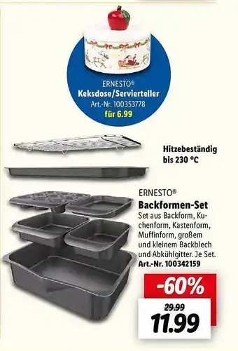 Lidl Ernesto backformen-set Angebot