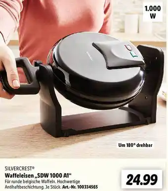 Lidl Silvercrest waffeleisen „sdw 1000 a1“ Angebot