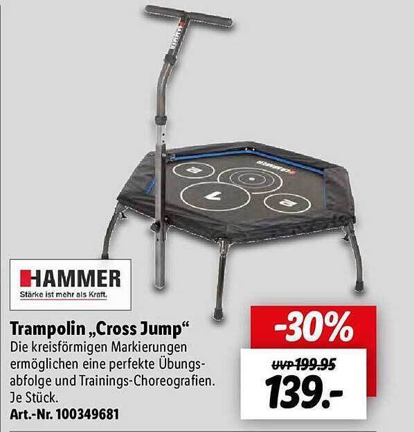Hammer trampolin „cross jump“ Angebot bei Lidl