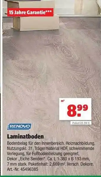 Hagebau Renovo laminatboden Angebot