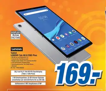 Expert Technomarkt Tablet Lenovo Tab M10 FHD Plus Angebot