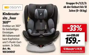 Lidl Osann Kinderautositz ,,Four 360" Angebot