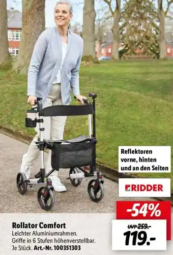 Lidl Ridder Rollator Comfort Angebot