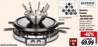 Lidl Severin Raclette Fondue Kombination ,,RG 9948-150" Angebot