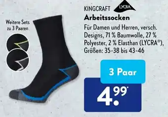 Aldi Süd Kingcraft Arbeitssocken 3 Paar Angebot