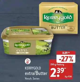 Aldi Nord Kerrygold Extra/Butter 250 g Packung Angebot