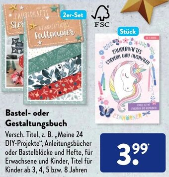 Aldi Süd Bastel oder Gestaltungsbuch Angebot