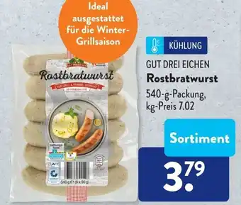 Aldi Süd Gut Drei Eichen Rostbratwurst 540 g Packung Angebot