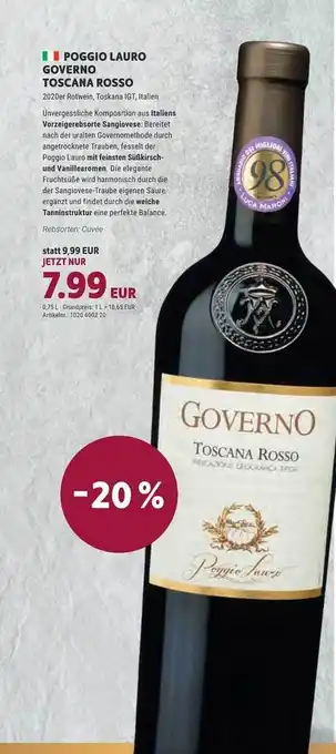 Vino Weinmarkt Poggio lauro boverno toscana rosso Angebot